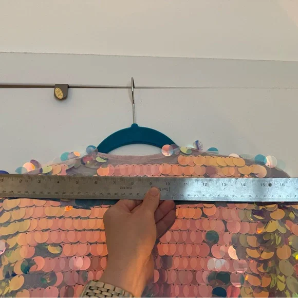 I Heart Raves pink mermaid sequin kimono one size - Picture 5 of 6